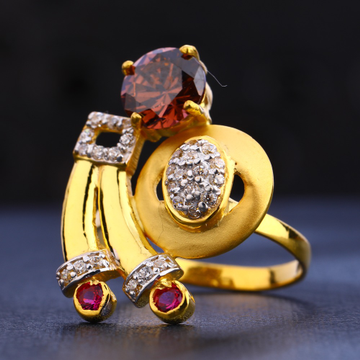 916 Gold Cz Diamond Designer Ladies Ring LR654