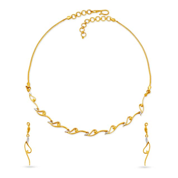22k Gold Wedding Design Necklace Set