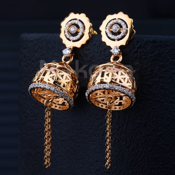 750 Rose Gold Hallmark Designer Jummar Earring RE3...