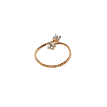 18K Rose Gold CZ Diamond Designer Ring MGA - LRG11...