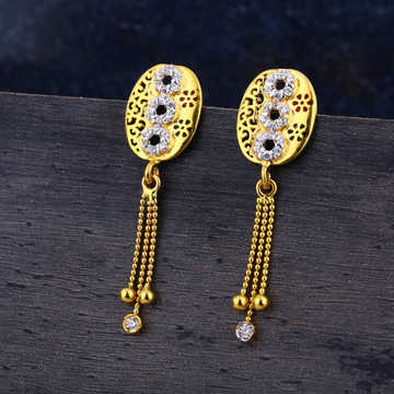 22KT  CZ Gold Fancy  Jhummar Earring LJE333