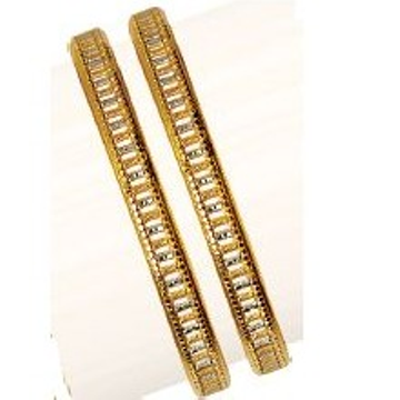 22K / 916 Gold Double Pipe Designer Kadli by Ruchit Jewellers