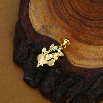 God Ganpati 18K Hollow Gold Pendant-HLP22