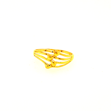 22k Gold Plain Sleek Ring by 