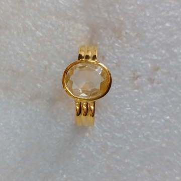 Gold gemston ring by Simandhar Ornament
