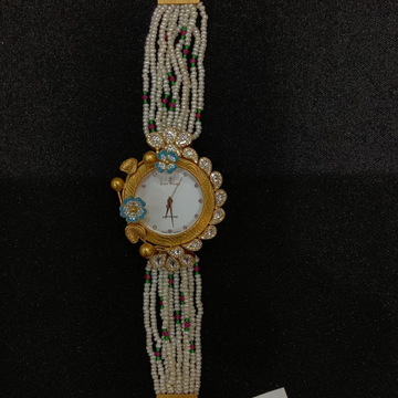 gold white pearls watch for women by 