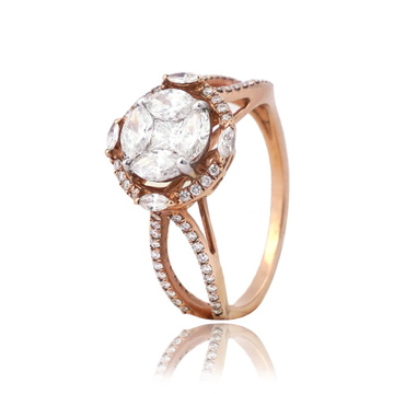 Rose Gold Stylish Diamond Design Ring  by 