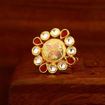 22KT Gold CZ Hallmark Antique Delicate Ladies Ring...