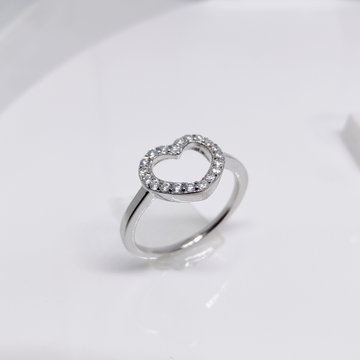 92.5 Silver Exclusive Heart Shape Ledies Ring by 