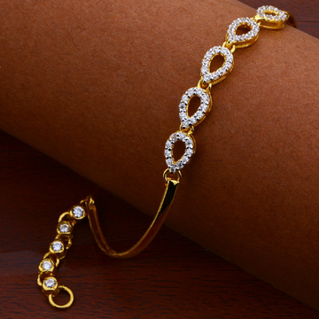 18kt Gold Cz Gorgeous Kada Bracelet LKB103