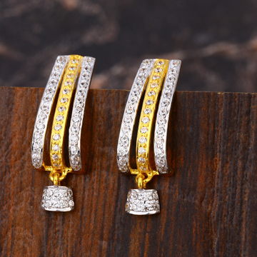 22CT Gold CZ  Gorgeous Women's Hallmark Earring LF...