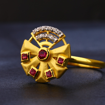 22kt Gold  Diamond Women's Ring LR429