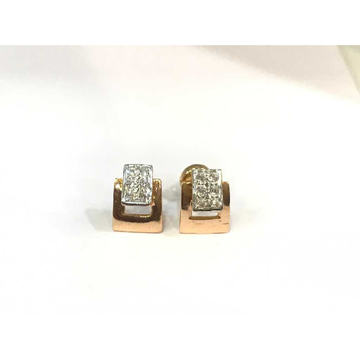 18k Ladies Fancy Rose Gold Earring E-60529