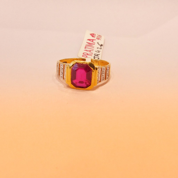 916 Hallmark Fancy Ruby Jents Ring by Pratima Jewellers