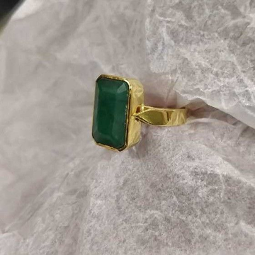 TODANI JEMS 14.25 Ratti Panna Stone Original Certified Panna Stone Emerald  Ring Gold Plated Adjustable Woman Man Ring With Lab Certificate :  Amazon.in: Fashion