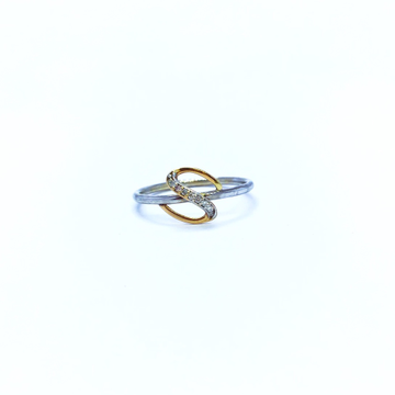 REAL DIAMOND FANCY WHITE GOLD RING by 