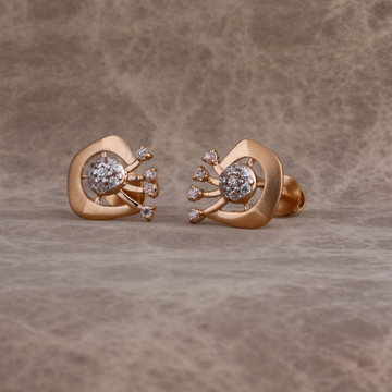 18KT CZ Rose Stylish Gold  Earring RE229