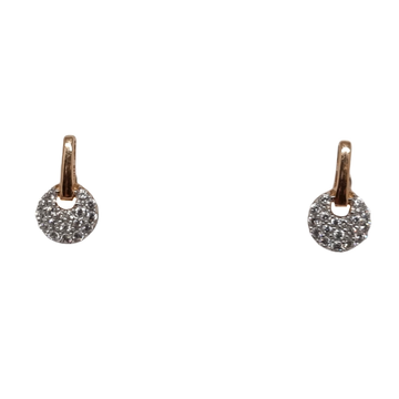 18k rose gold designer earrings mga - btg0544