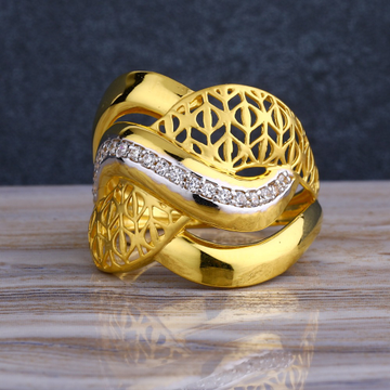 22KT CZ  Gold Diamond Delicate Ladies  Long  Ring...