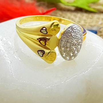 916 gold cz diamond elegant ladies ring