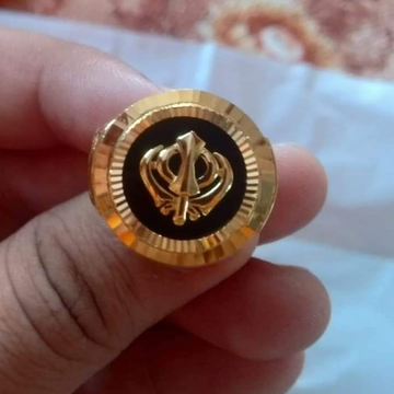 Punjabi symbol fancy ring by Aaj Gold Palace