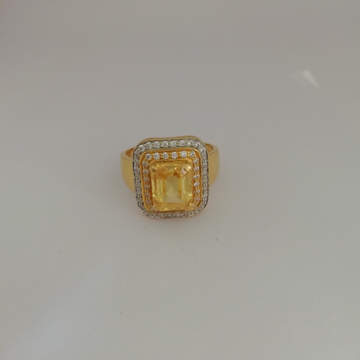 916 gold yellow diamond Gents ring by 