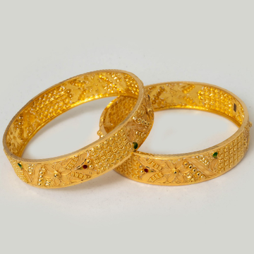 Gold kadli  design bangle by 