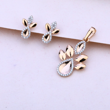 18CT Rose Gold Fancy Hallmark Pendant Set RPS139