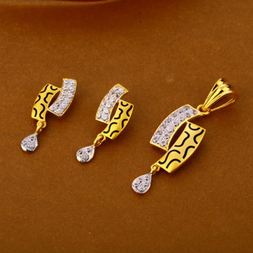 22KT Gold CZ Delicate Ladies Pendant Set FPS273