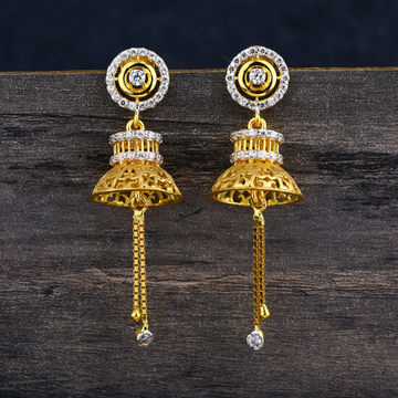 916 Gold Ladies Gorgeous Jhummar Earring LJE345