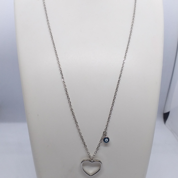 Silver 92.5 heart shape chain pendant by 