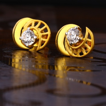 22 carat gold stylish hallmark ladies earrings RH-...
