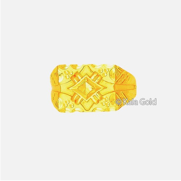 916 Indian Gold Designer CZ Gents Ring by 