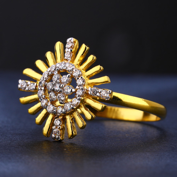 916 Gold Women's  Delicate Diamond Ring LR735