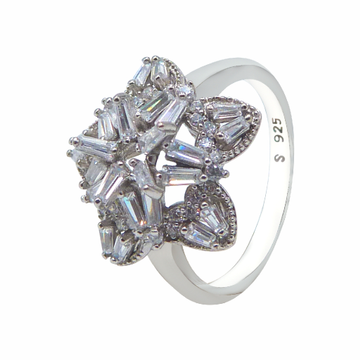 Baguettes Star 925 Silver Lady Ring