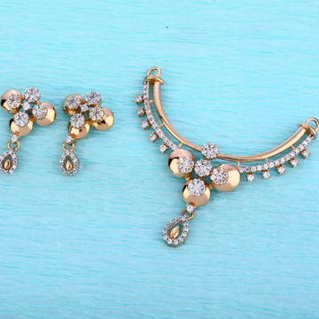 750 Rose Gold Hallmark Mangalsutra Stylish Pendant...