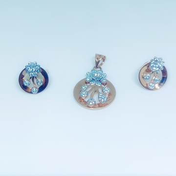18K Rose Gold Pendant Set by 