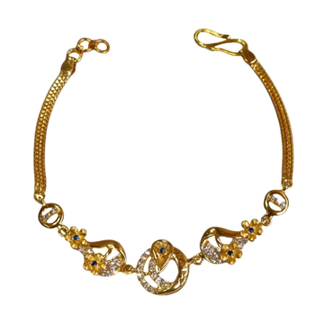 22k gold round shaped fancy bracelet mga - brg0062