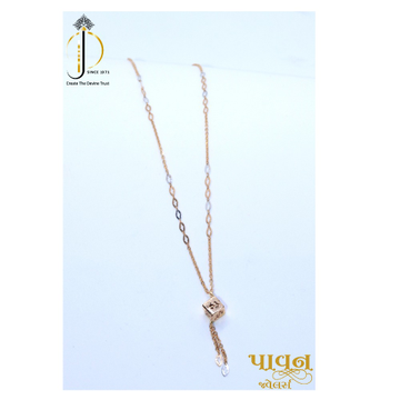 18KT Rose Gold Delicate festival gift Chain with B... by 