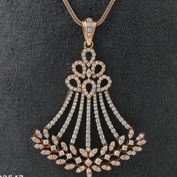 18KT Gold Designer Diamond Pendant Set by 