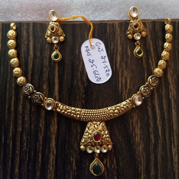 22 kt gold necklace set by Aaj Gold Palace