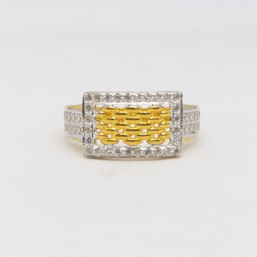 22 KT 916 Hallmark Gold Daimond Fancy Gents Ring by Zaverat
