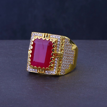 916 Gold Fancy Pink Stone Ring by R.B. Ornament