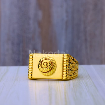 916 Gold Mens Fancy Plain Ring MPR273