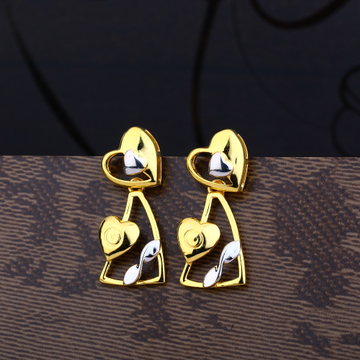 Ladies 916 Gold Fancy Plain Earring -LPE63