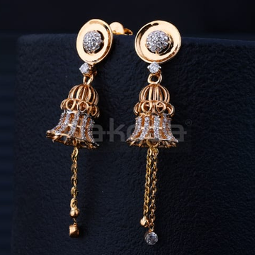 750 Rose Gold CZ Designer Jummar Earring RE387
