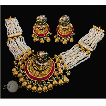 Antique heritage necklace set by 