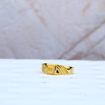 Plain Gold 916 Cz Kid Ring-KR59