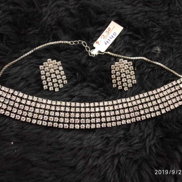 Diamond necklace rose gold#390