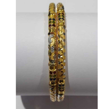 22KT Gold Antique Designer Copper Pipe Kadli by 